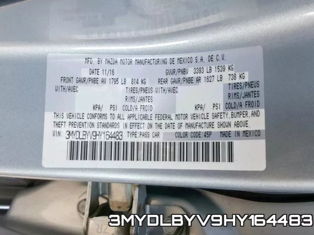 3MYDLBYV9HY164483