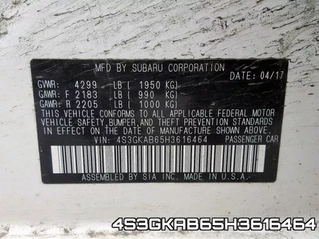 4S3GKAB65H3616464