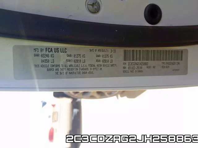 2C3CDZAG2JH258863