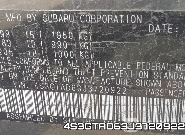 4S3GTAD63J3720922