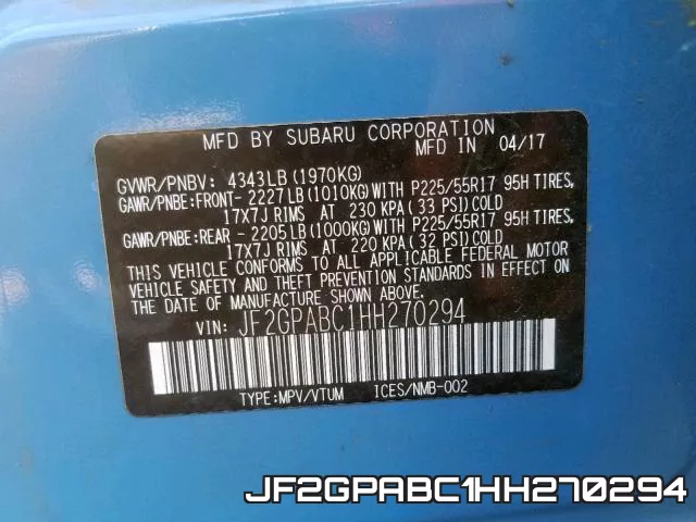 JF2GPABC1HH270294