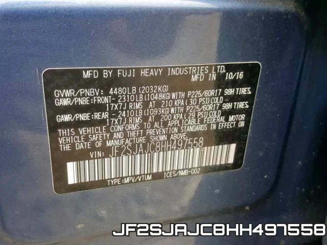 JF2SJAJC8HH497558