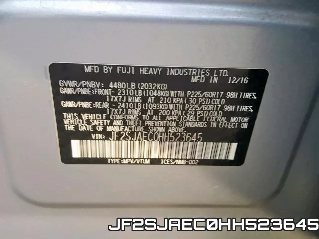 JF2SJAEC0HH523645