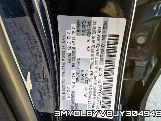 3MYDLBYV8JY304948