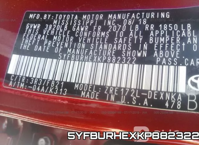 5YFBURHEXKP882322