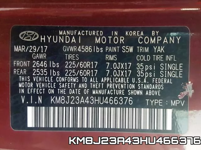 KM8J23A43HU466376