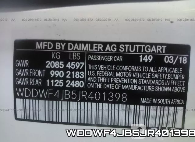 WDDWF4JB5JR401398