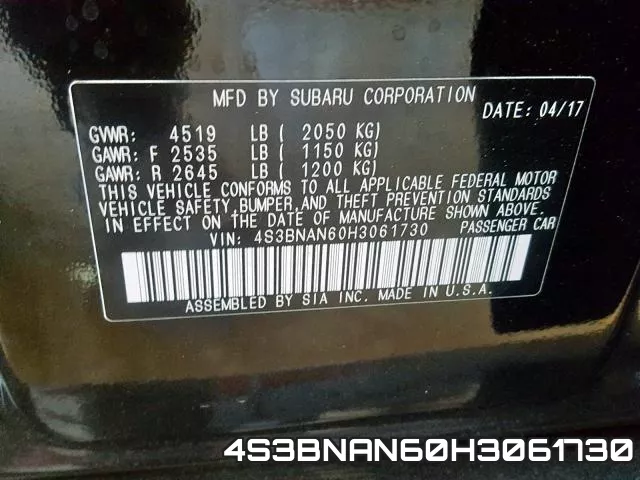 4S3BNAN60H3061730