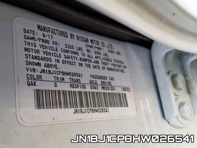 JN1BJ1CP8HW026541