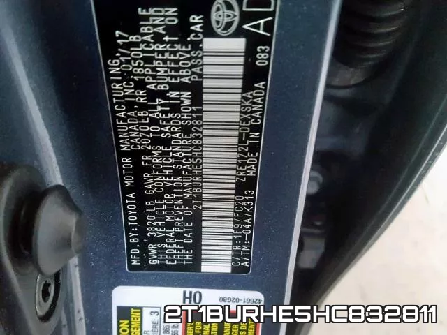 2T1BURHE5HC832811