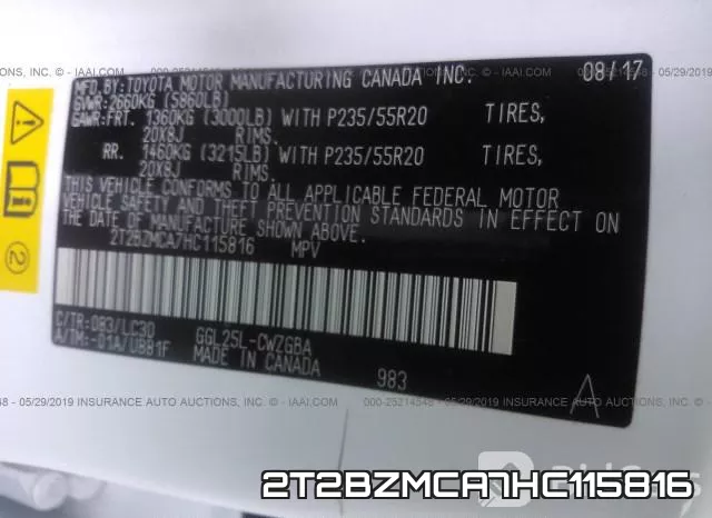 2T2BZMCA7HC115816