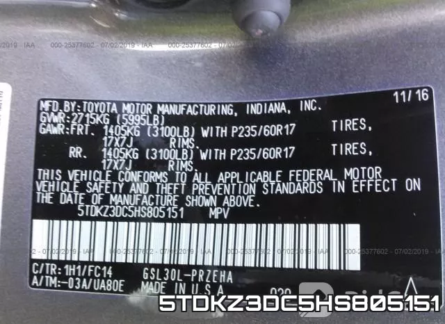 5TDKZ3DC5HS805151