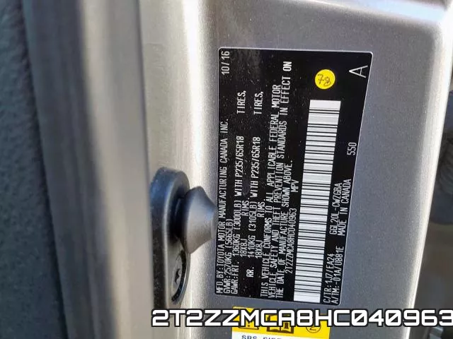 2T2ZZMCA8HC040963