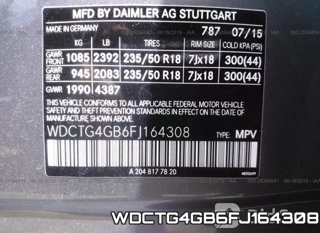 WDCTG4GB6FJ164308
