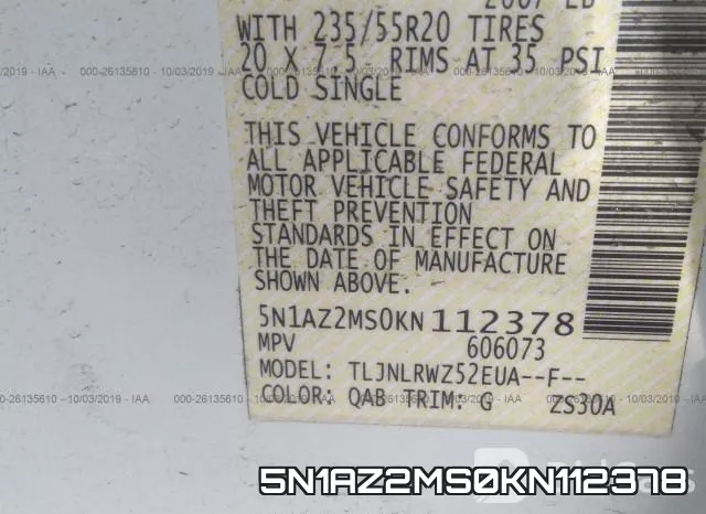 5N1AZ2MS0KN112378
