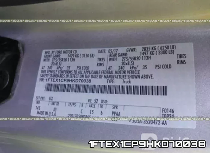 1FTEX1CP9HKD70038