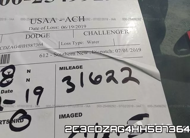 2C3CDZAG4HH587364