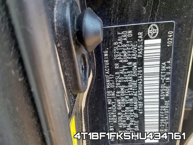 4T1BF1FK5HU434761