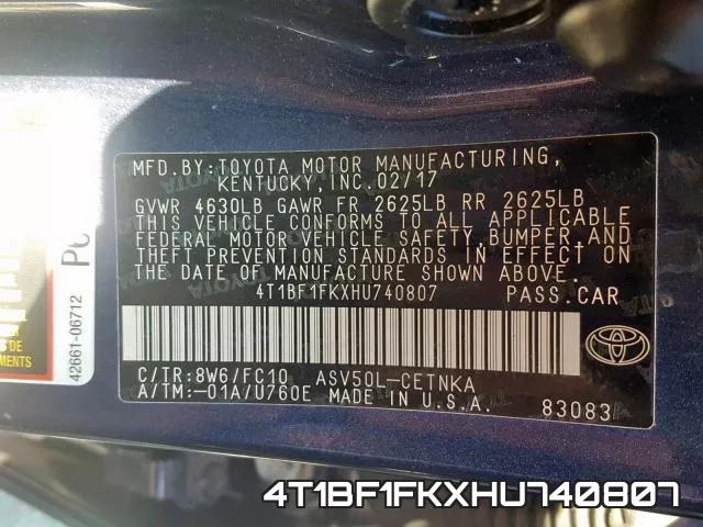 4T1BF1FKXHU740807
