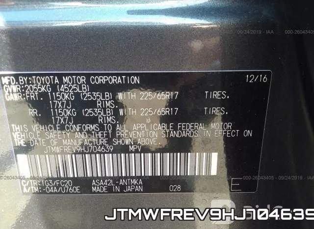 JTMWFREV9HJ704639