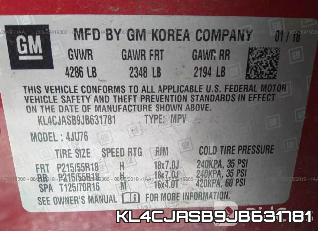 KL4CJASB9JB631781