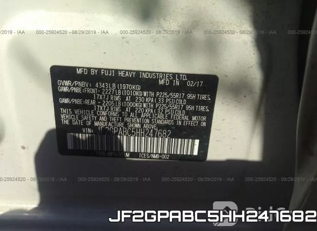 JF2GPABC5HH247682