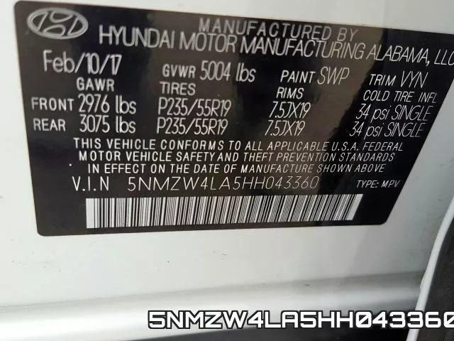 5NMZW4LA5HH043360