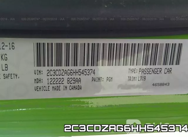 2C3CDZAG6HH545374
