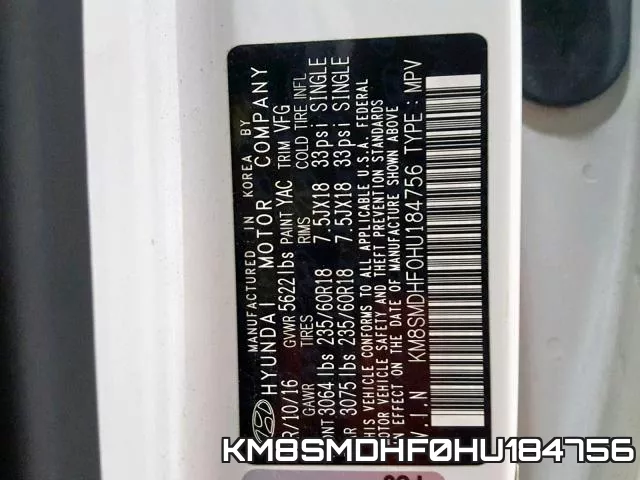 KM8SMDHF0HU184756
