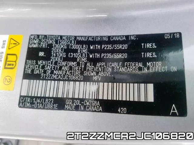 2T2ZZMCA2JC106820