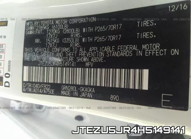 JTEZU5JR4H5149141