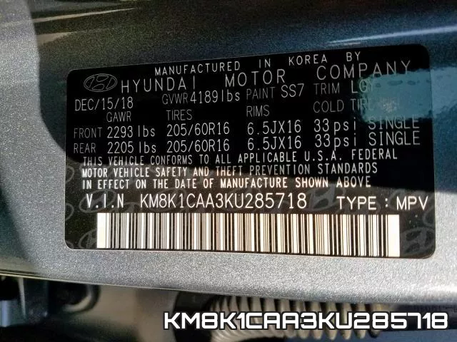 KM8K1CAA3KU285718