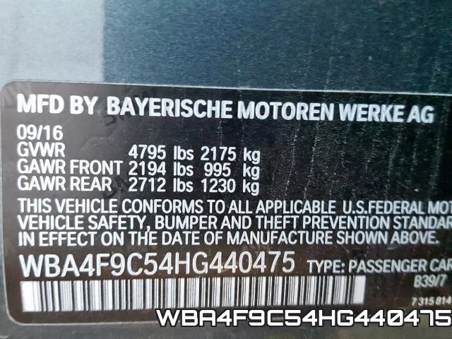 WBA4F9C54HG440475