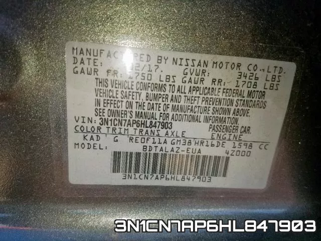 3N1CN7AP6HL847903
