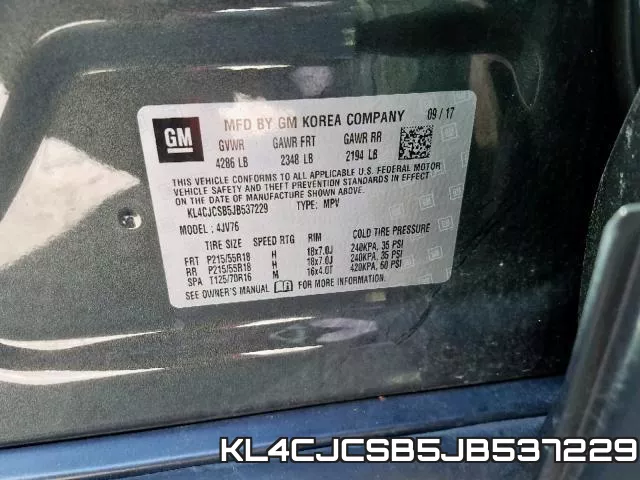 KL4CJCSB5JB537229