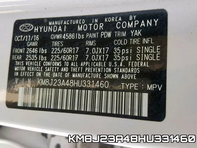 KM8J23A48HU331460