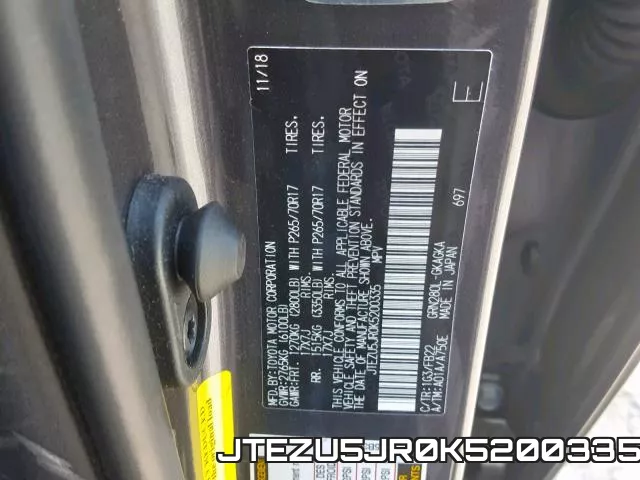 JTEZU5JR0K5200335