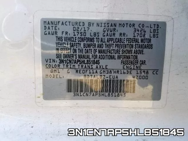 3N1CN7AP5HL851845