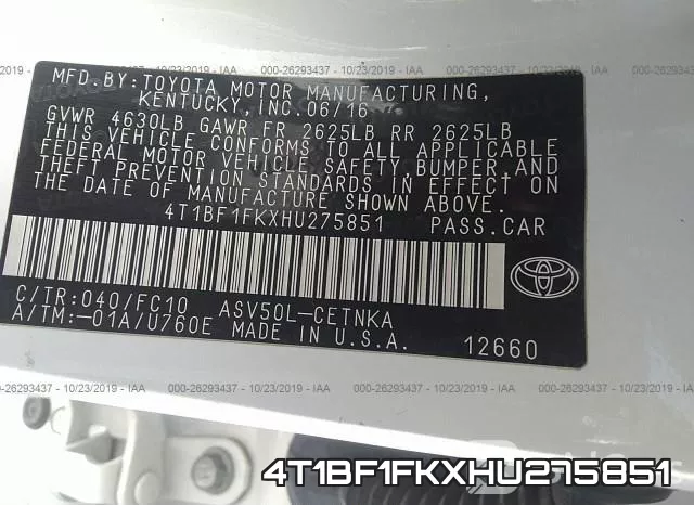 4T1BF1FKXHU275851