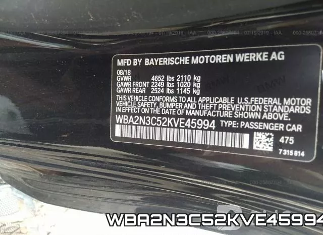 WBA2N3C52KVE45994