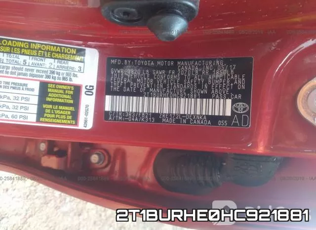2T1BURHE0HC921881