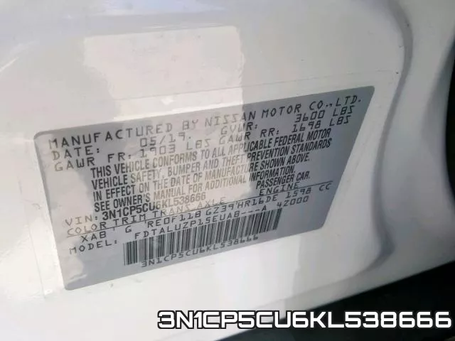 3N1CP5CU6KL538666