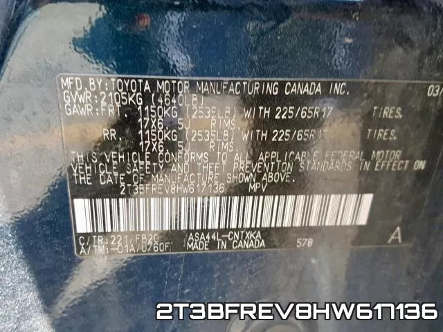 2T3BFREV8HW617136
