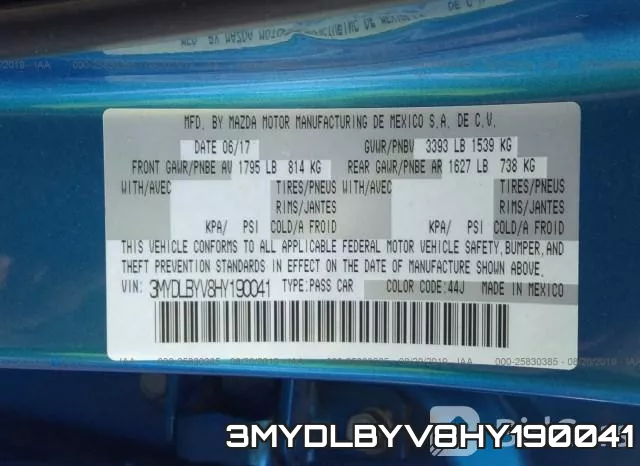 3MYDLBYV8HY190041