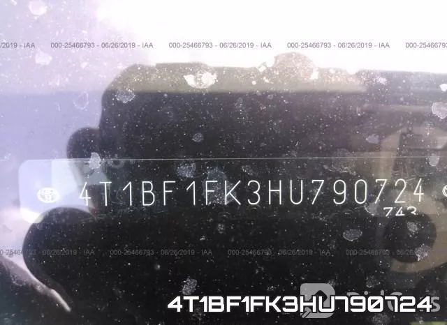 4T1BF1FK3HU790724