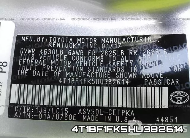 4T1BF1FK5HU382614