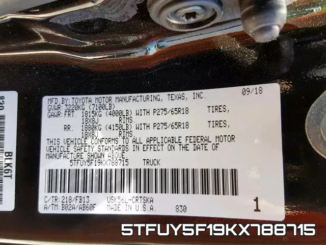 5TFUY5F19KX788715