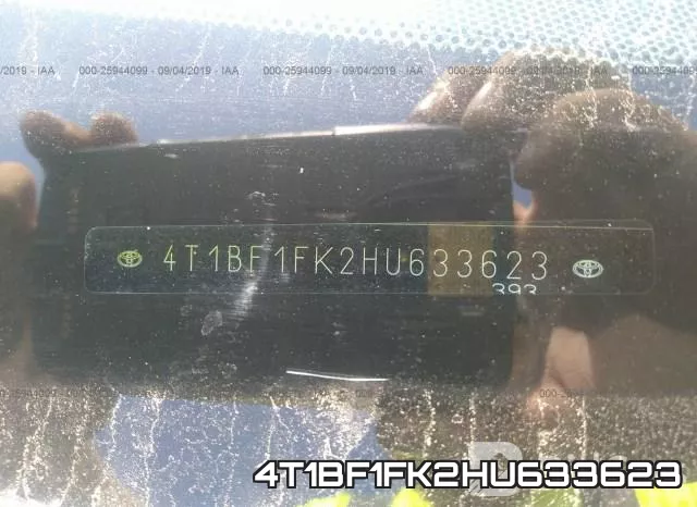 4T1BF1FK2HU633623