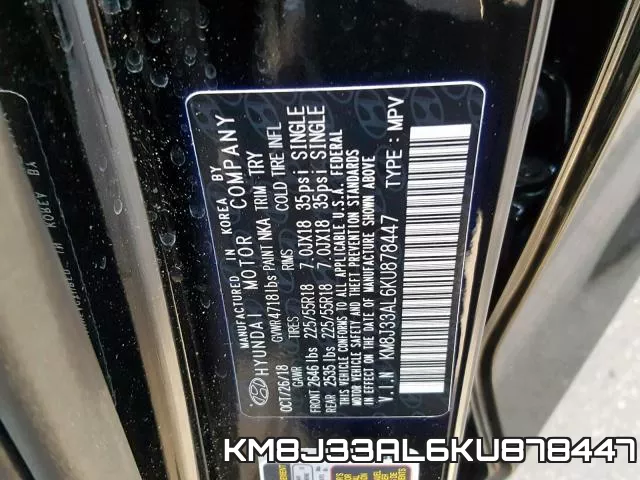 KM8J33AL6KU878447