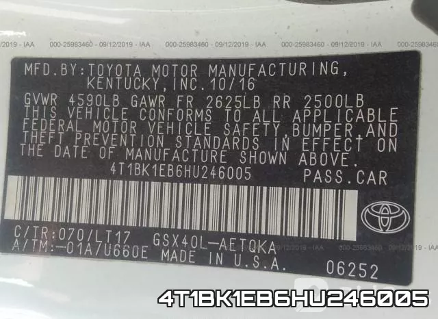 4T1BK1EB6HU246005
